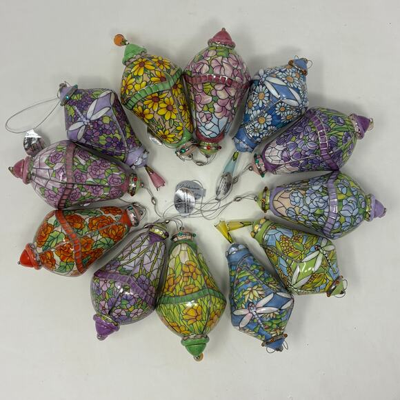 Bradford Editions Lot of 24 #1 - #8 The Era of Louis Tiffany Heirloom Ornaments - Picture 9 of 16